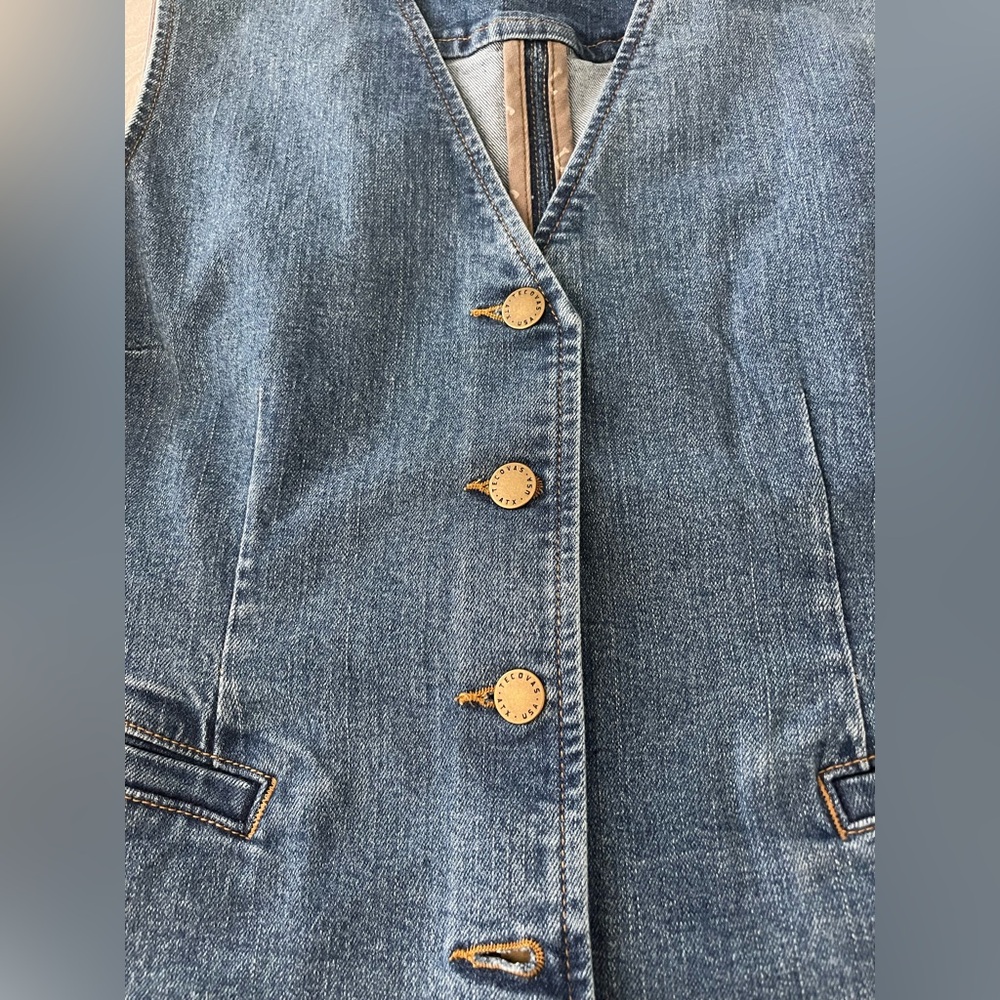 Tecovas Women's Denim Vest- XL - Picture 9 of 14
